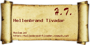 Hellenbrand Tivadar névjegykártya